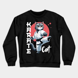 Karate Cat – Funny Cat Kitten Tomcat Sports Japan Crewneck Sweatshirt